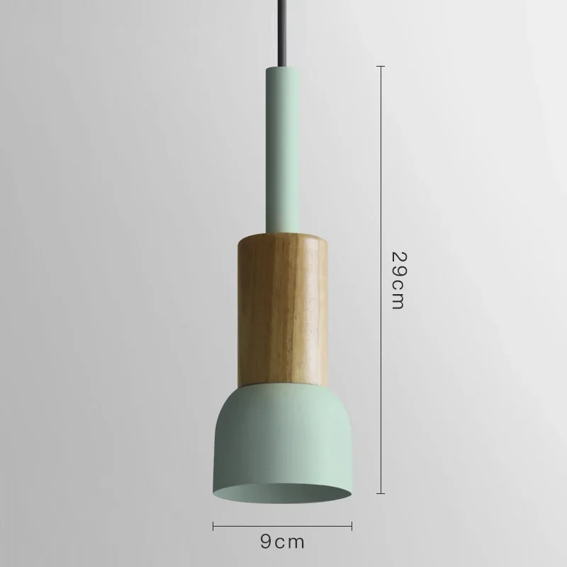 Royaleva Modern Scandinavian Oak & Aluminum Dome Pendant Light