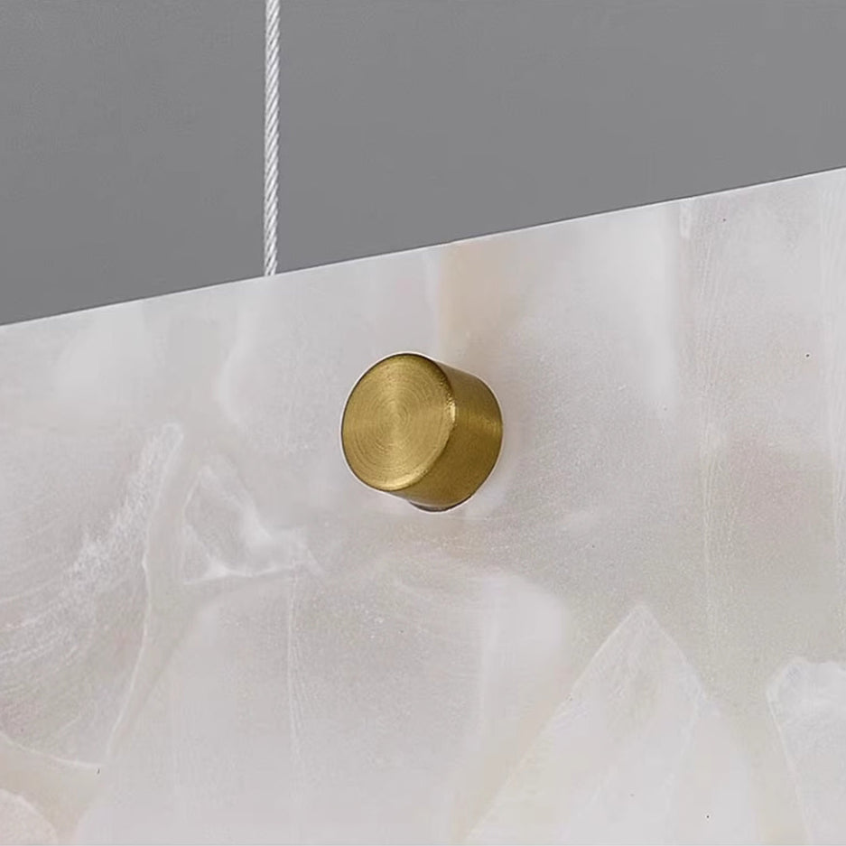 Royelux Modern Marble Linear Chandelier for Kitchen Island & Dining Room