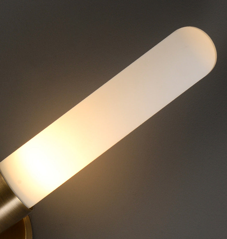 RoyaleGlow Modern Black Linear LED Wall Sconce | Frosted Glass Tube for Ambient Lighting