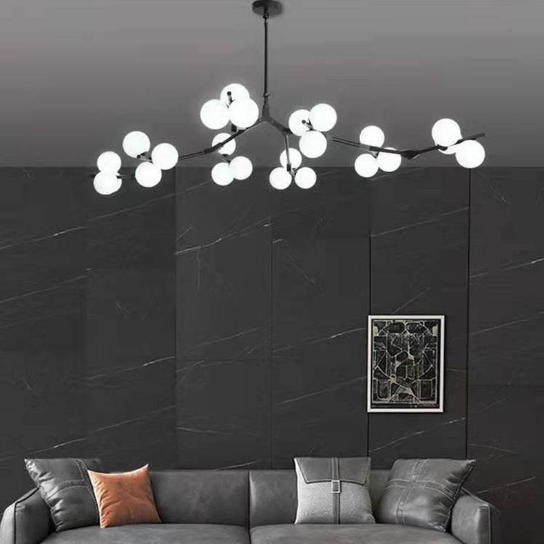 Royelux Modern Branch Bubble Chandelier-Glass Sphere Fixture