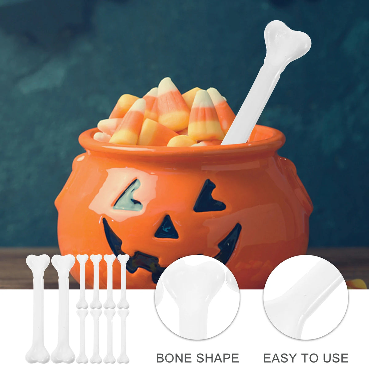 Royaleva 12pcs Mini Fake Plastic Bones Halloween Haunted House Party D ...