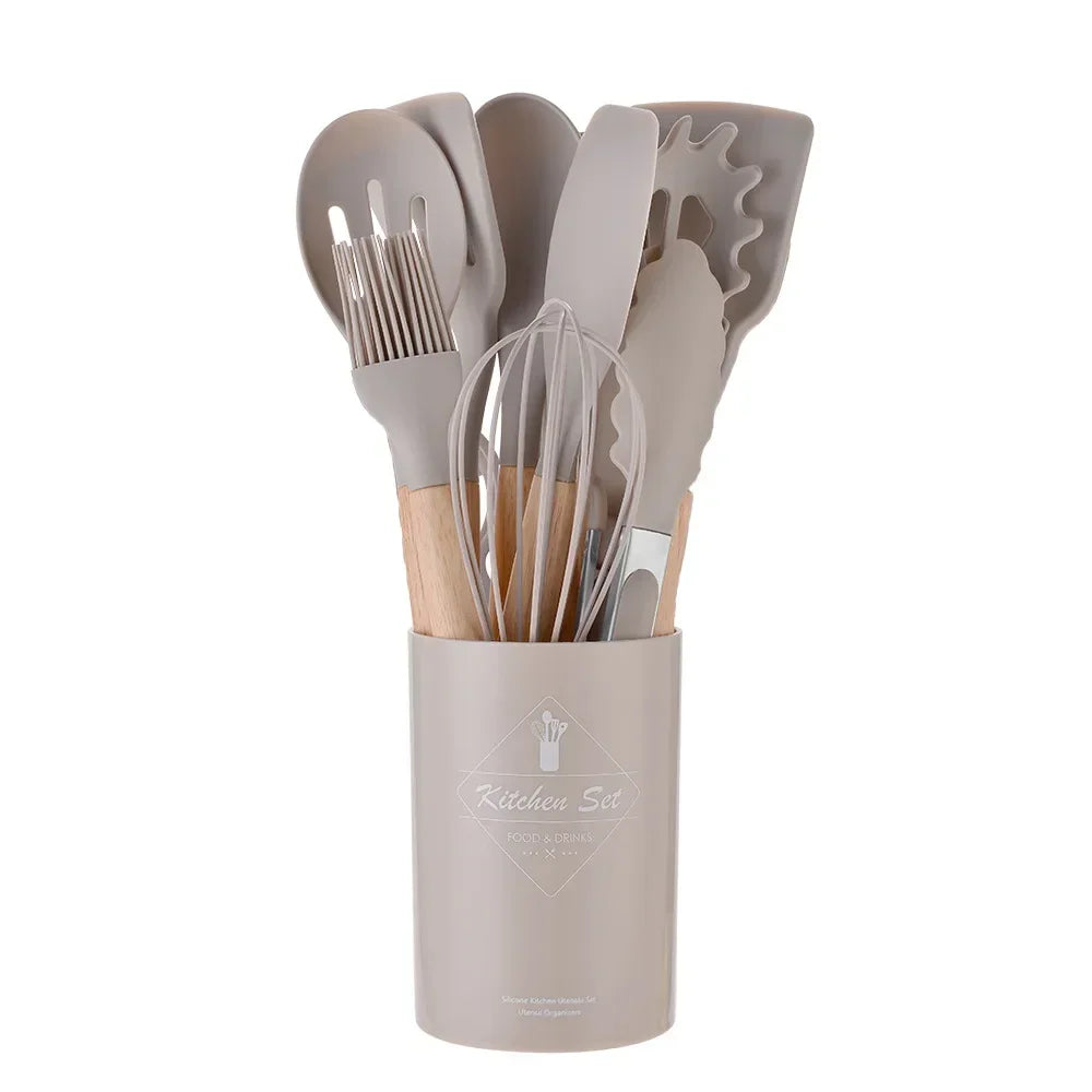 12pcs Silicone Non-Stick Cooking Utensil Set 10