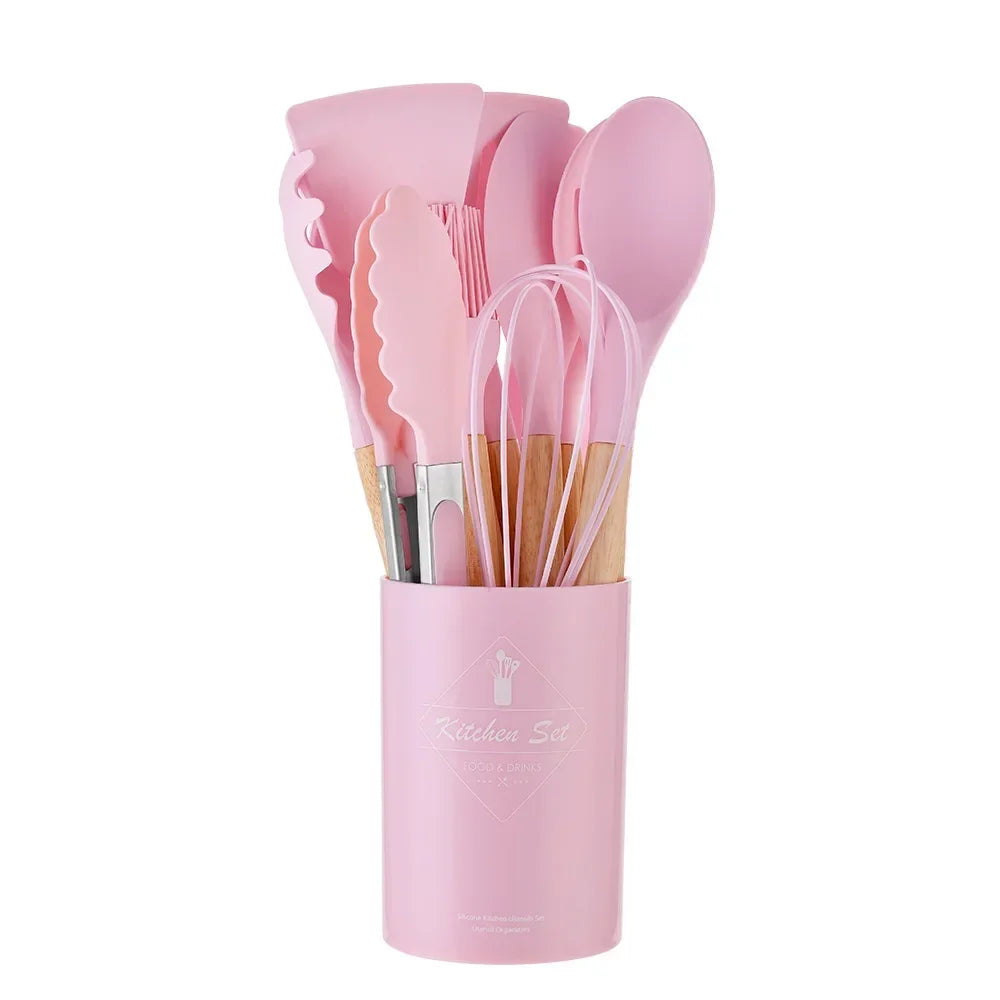 12pcs Silicone Non-Stick Cooking Utensil Set 11