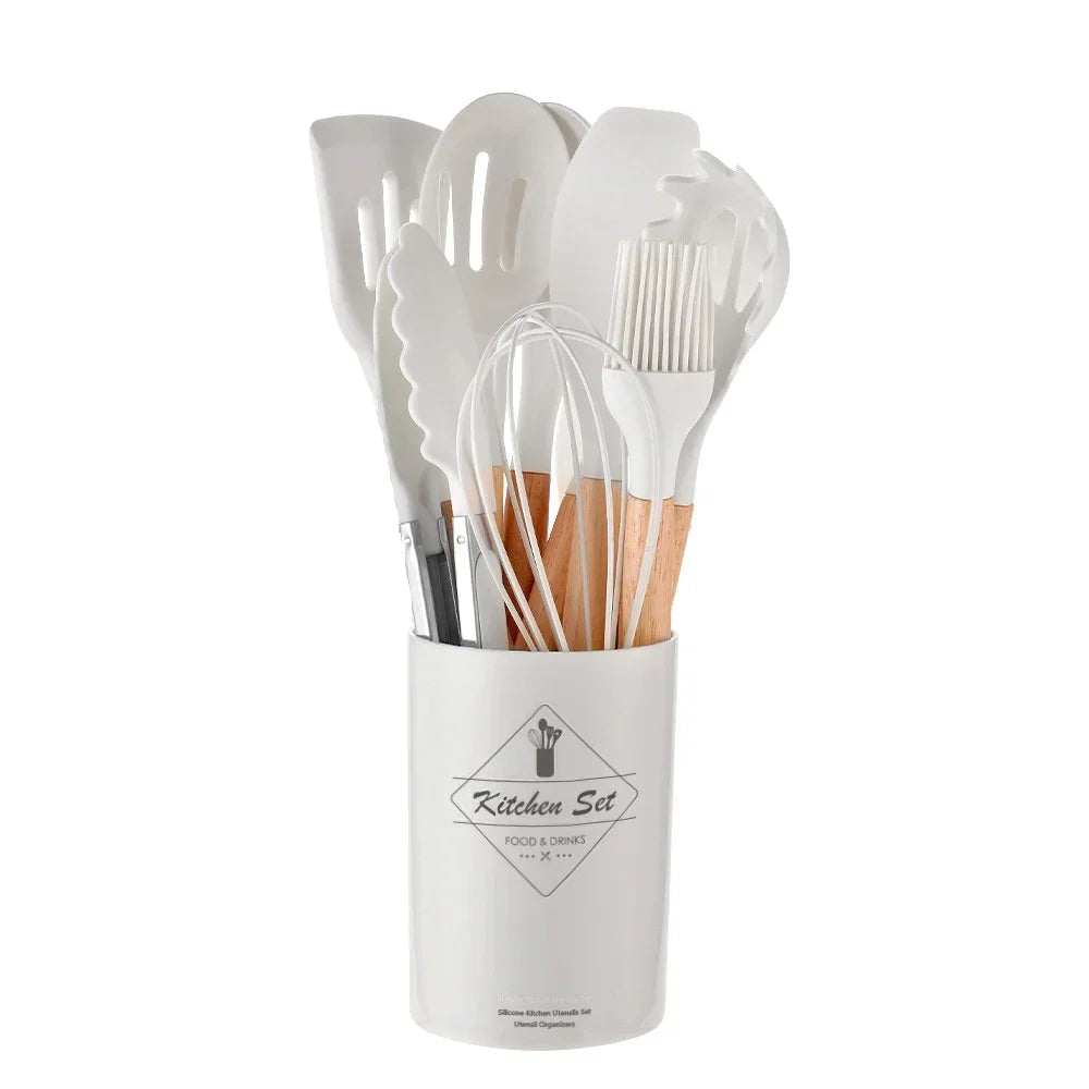 12pcs Silicone Non-Stick Cooking Utensil Set 13