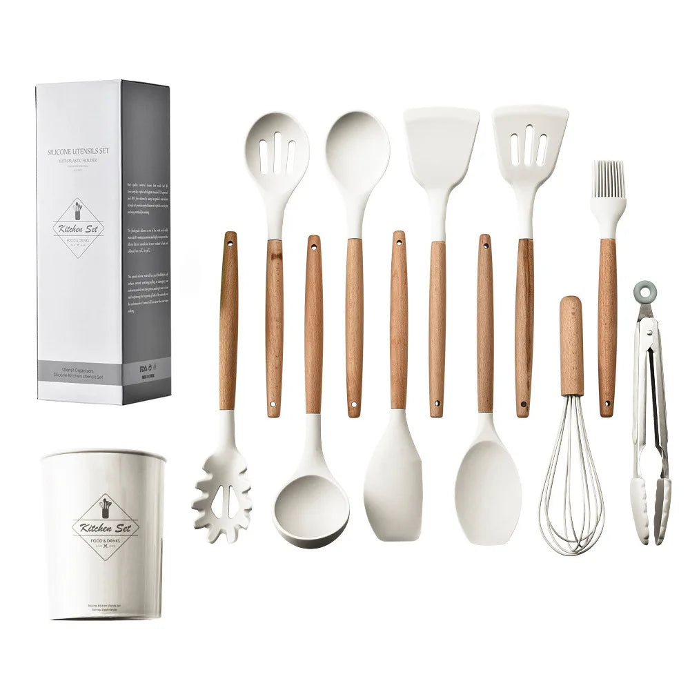 12pcs Silicone Non-Stick Cooking Utensil Set 6