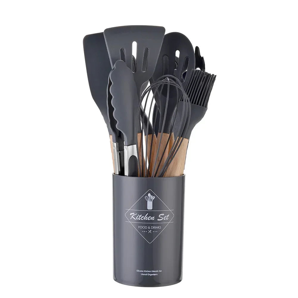 12pcs Silicone Non-Stick Cooking Utensil Set 8