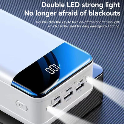 Royaleva 70000mAh Large Capacity Power Bank Super Fast Charging Mobile Power Tablet Mobile Computer External Power Supply