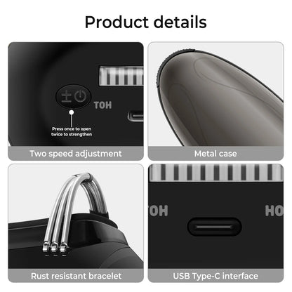 Royaleva Professional Vibration Massager Barbershop Cordless Handheld Heat Massager USB Charging Body Neck Back Head Face Massager