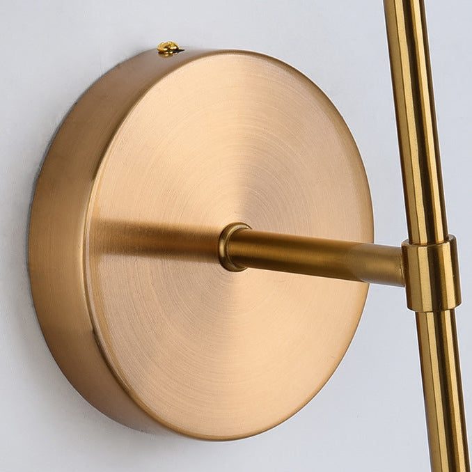 LuxRoyale Modern Brass Double Globe Wall Sconce-Frosted Glass Vanity Light Fixture