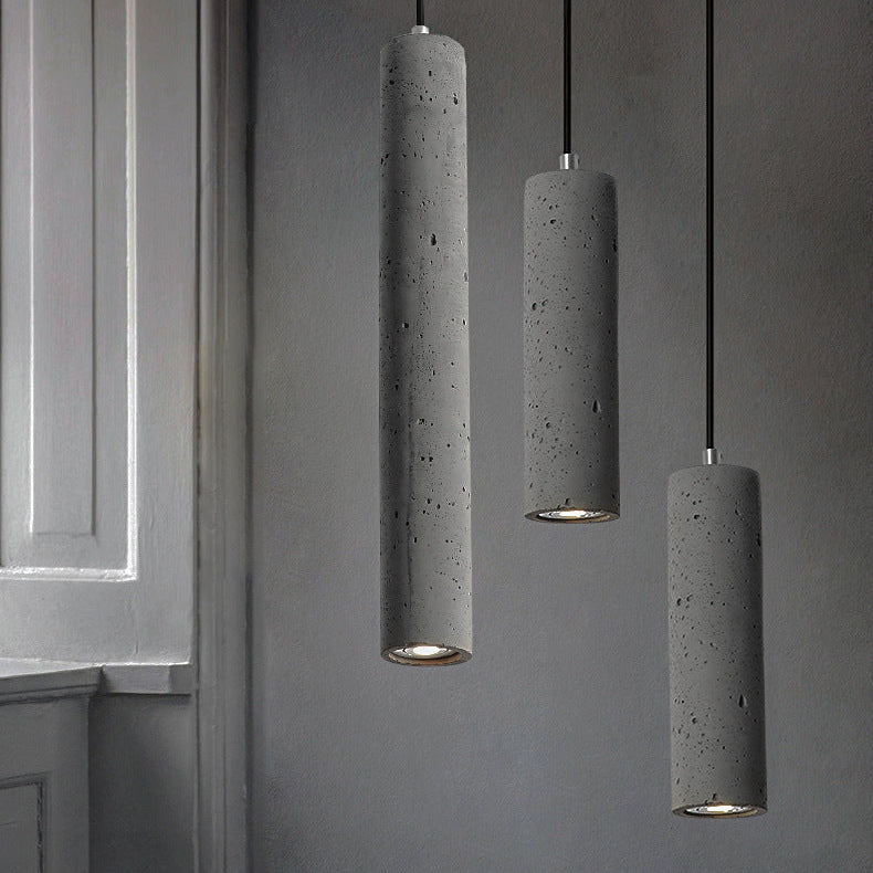 Royaleva Modern Concrete Pendant Light, Industrial Contemporary Ceiling Fixture