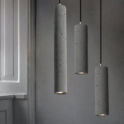 Royaleva Modern Concrete Pendant Light, Industrial Contemporary Ceiling Fixture