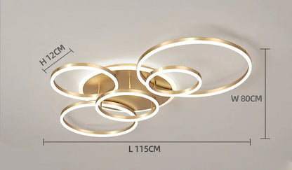 Luxora Floating Ring LED Ceiling Lamp - Modern Minimalist Ambient Fixture