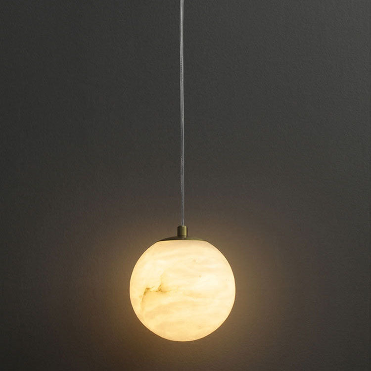 RoyaleGlow Wabi-Sabi Marble Pendant Light - Japandi Minimalist Hanging Lamp