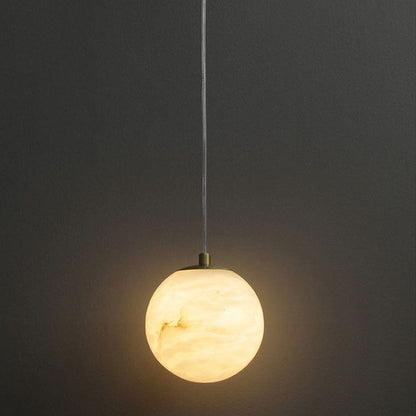 RoyaleGlow Wabi-Sabi Marble Pendant Light - Japandi Minimalist Hanging Lamp