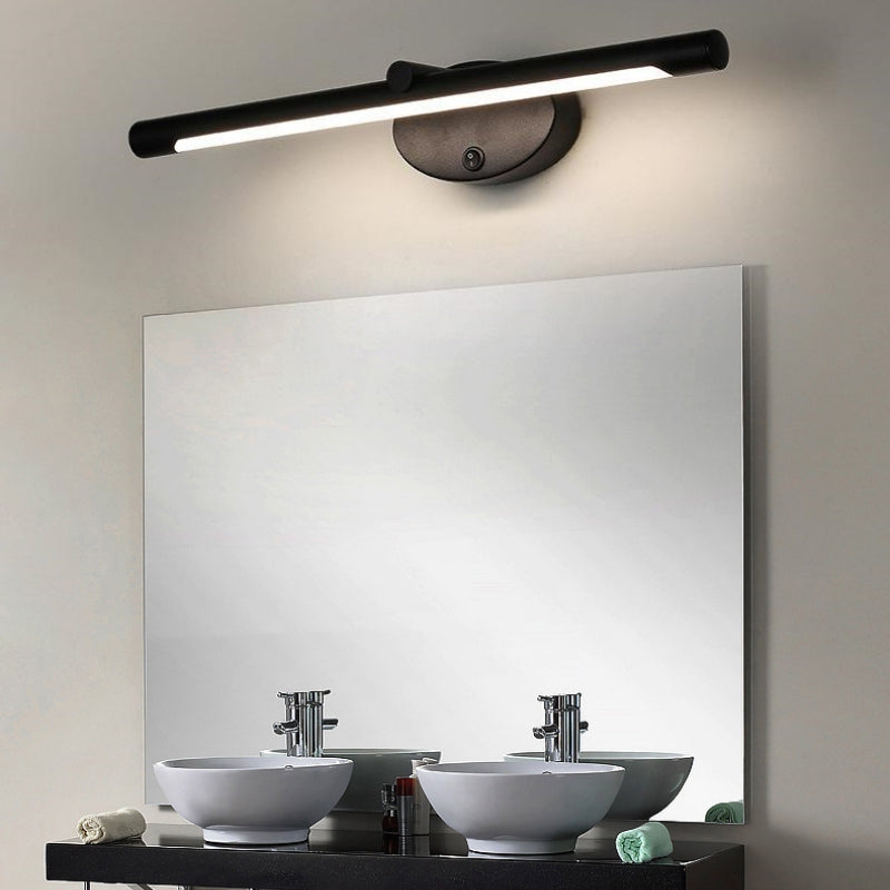 Royelux Modern Black LED Bathroom Vanity Light with Integrated Switch