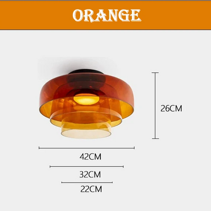 LuxRoyale Nordic LED Glass Flush Mount Ceiling Lamp for Living Room, Bedroom & Hallway