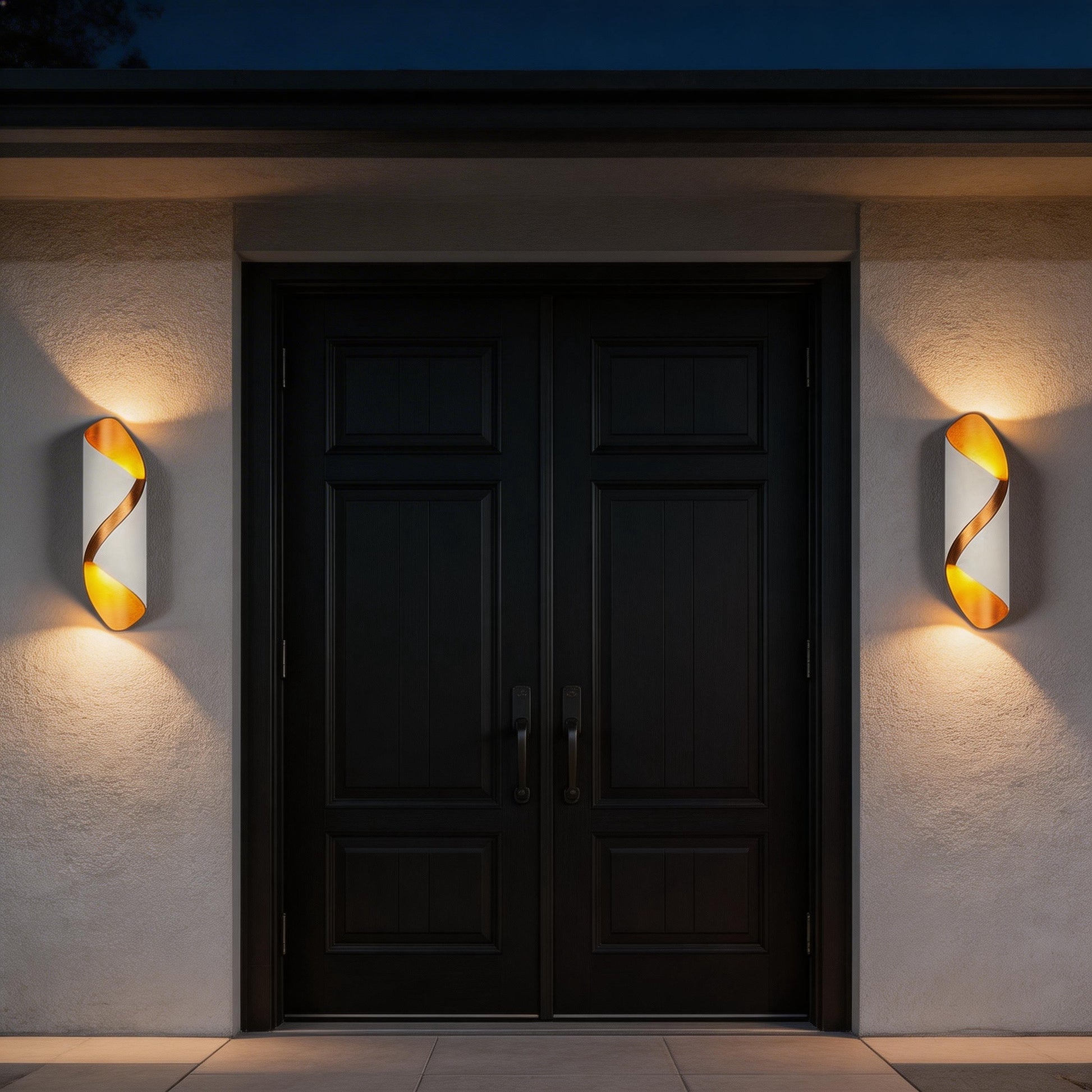 Rayvia Luxury Modern Curved LED Wall Sconce | Up Down Interior IP65 Light