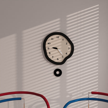Lumora Luxury Sculpted Wall Clock, Abstract Melting Design