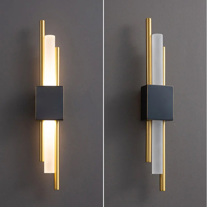 RoyaleGlow Modern LED Wall Sconce Light Fixture-Gold Nordic Indoor Lamp for Bedroom