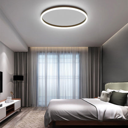Royelux Modern Dimmable Round LED Flush Mount Ceiling Light with Remote Control
