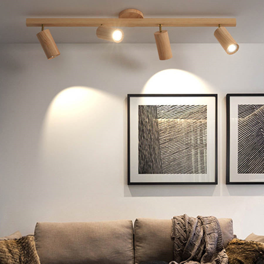 Royelux Oak Wood LED Ceiling Spotlight – Adjustable Modern Sustainable Lamp