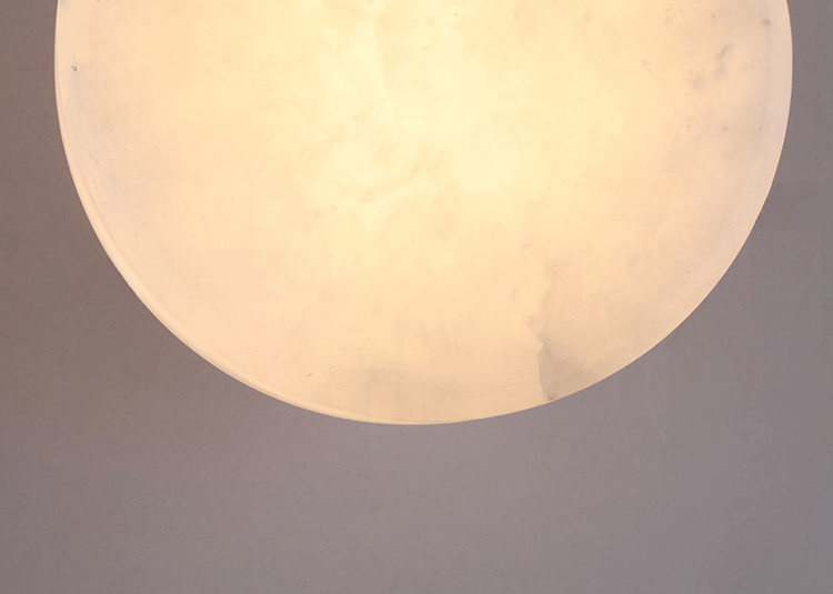 LuxRoyale Luxury Spanish Natural Marble Circular Wall Lamp