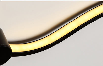 RoyaleGlow Modern Curved LED Wall Sconce - Dimmable Linear Accent Lighting
