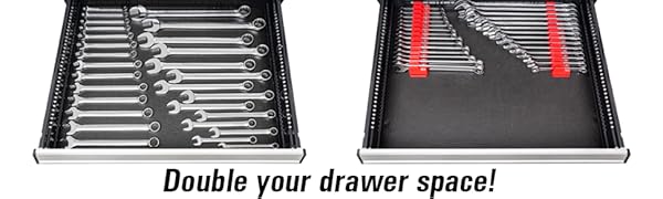 Luxora Wrench Holder Organizer for 40 Wrenches Neatly Stored