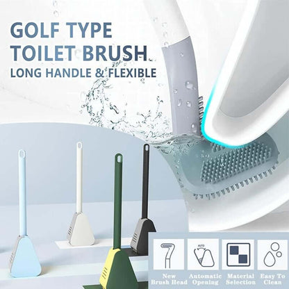 Royallure Silicone Toilet Brush – Tool-Free Installation, Flexible Bristles, Corner Cleaning