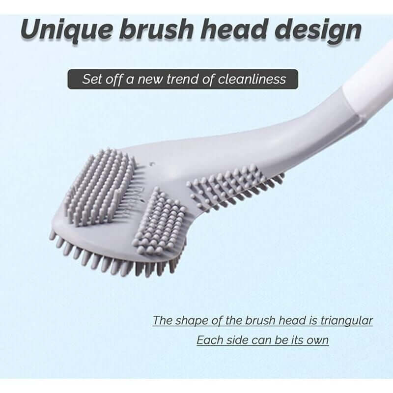Royallure Silicone Toilet Brush – Tool-Free Installation, Flexible Bristles, Corner Cleaning