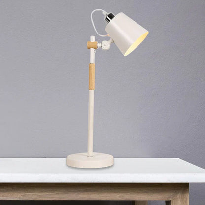 RoyaleGlow Industrial Metal Table Lamp - Unique Bucket Style Design - Black