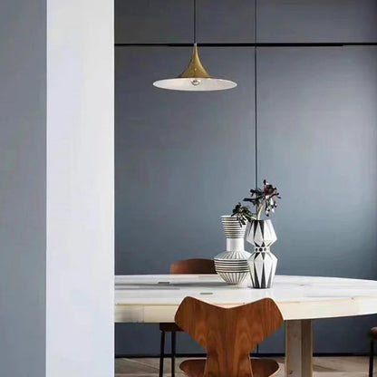 RoyaleGlow Modern Minimalist Cone Pendant Light - Metal Spire Hanging Lamp