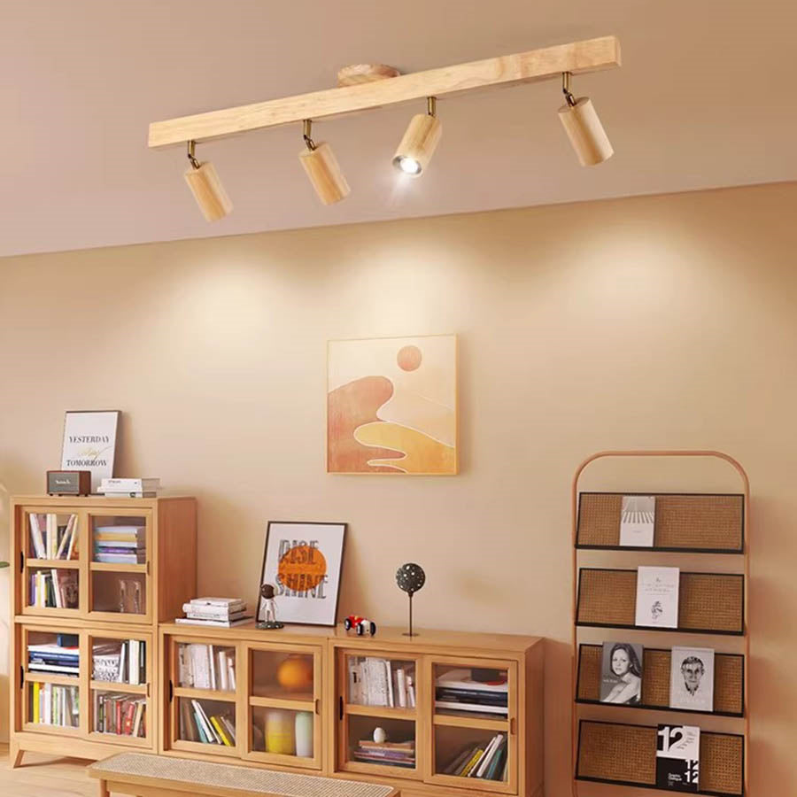 Royelux Oak Wood LED Ceiling Spotlight – Adjustable Modern Sustainable Lamp