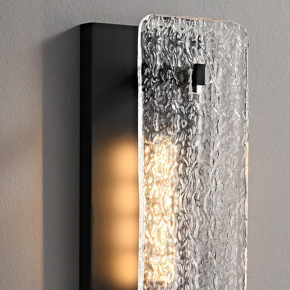 RoyaleGlow Alabaster LED Wall Sconce, Modern Brass Rectangular Light Fixture