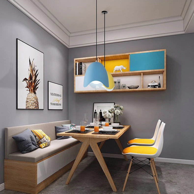RoyaleGlow Modern Eggshell LED Pendant Light- 3-Light Dining Room Fixture