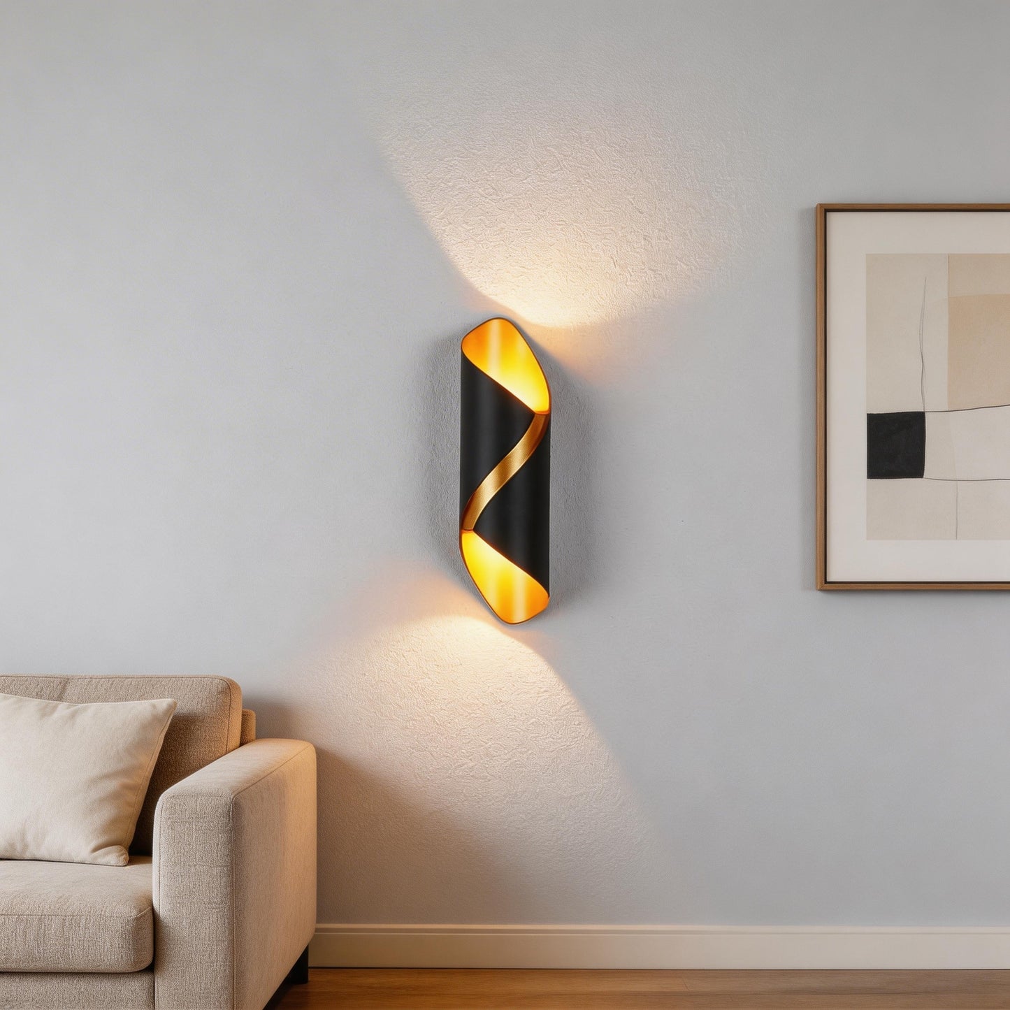 Rayvia Luxury Modern Curved LED Wall Sconce | Up Down Interior IP65 Light