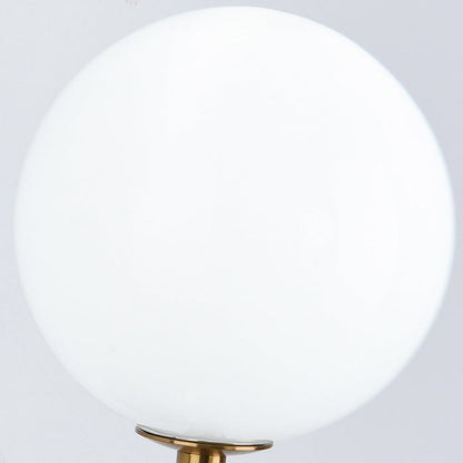 LuxRoyale Modern Brass Double Globe Wall Sconce-Frosted Glass Vanity Light Fixture