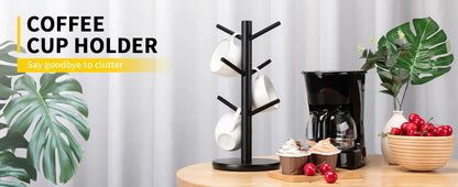 Luxora Cup Mug Holder Tree – Stylish Wooden Organizer
