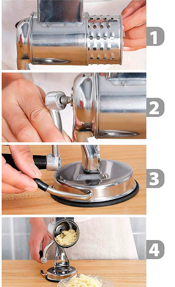 Luxora Multi-Functional Kitchen Rotary Food Grater Slicer