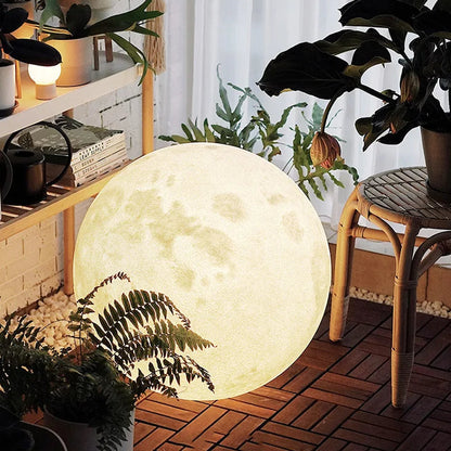 Royelux 3D Printed Moon Lamp for Bedroom Decor - Realistic Lunar Night Light