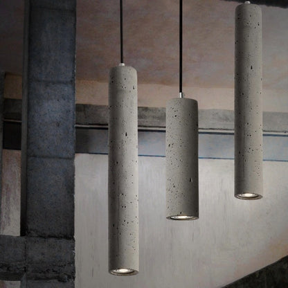 Royaleva Modern Concrete Pendant Light, Industrial Contemporary Ceiling Fixture