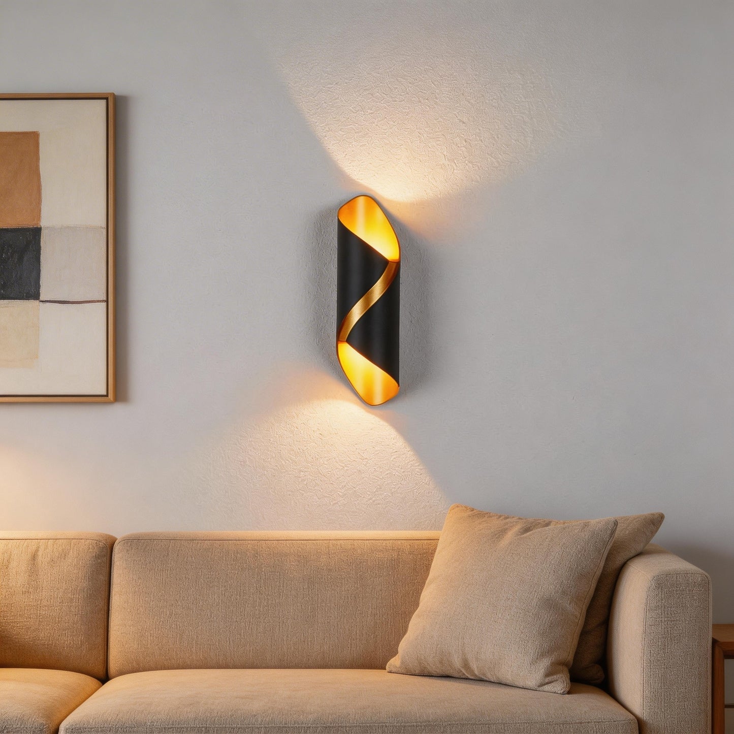 Rayvia Luxury Modern Curved LED Wall Sconce | Up Down Interior IP65 Light