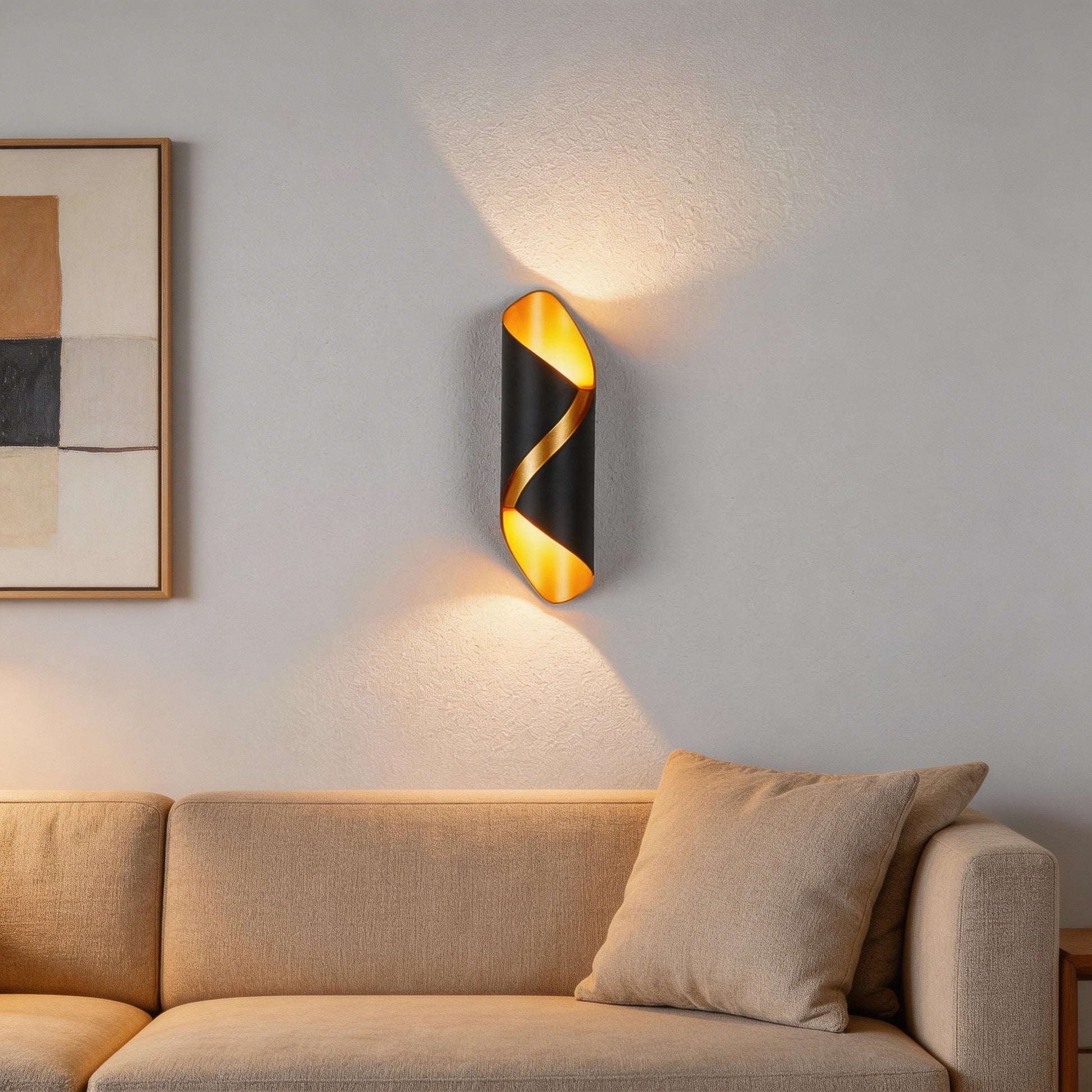 Rayvia Luxury Modern Curved LED Wall Sconce | Up Down Interior IP65 Light
