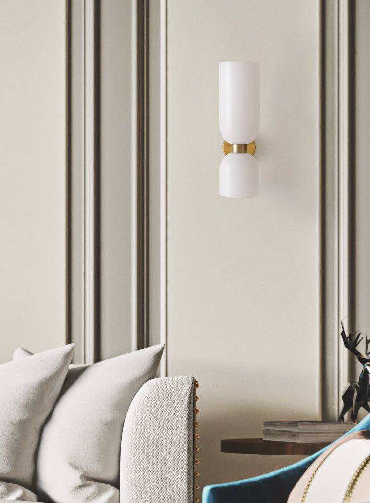 Lumora Modern Smoked Glass Dual LED Wall Sconce