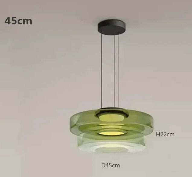 LuxRoyale Modern Glass Pendant Light - Adjustable Dimmable LED Hanging Lamp