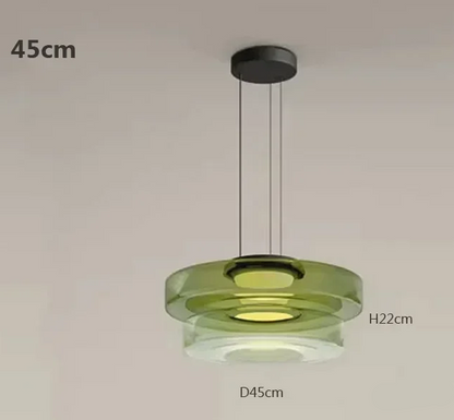 LuxRoyale Modern Glass Pendant Light - Adjustable Dimmable LED Hanging Lamp
