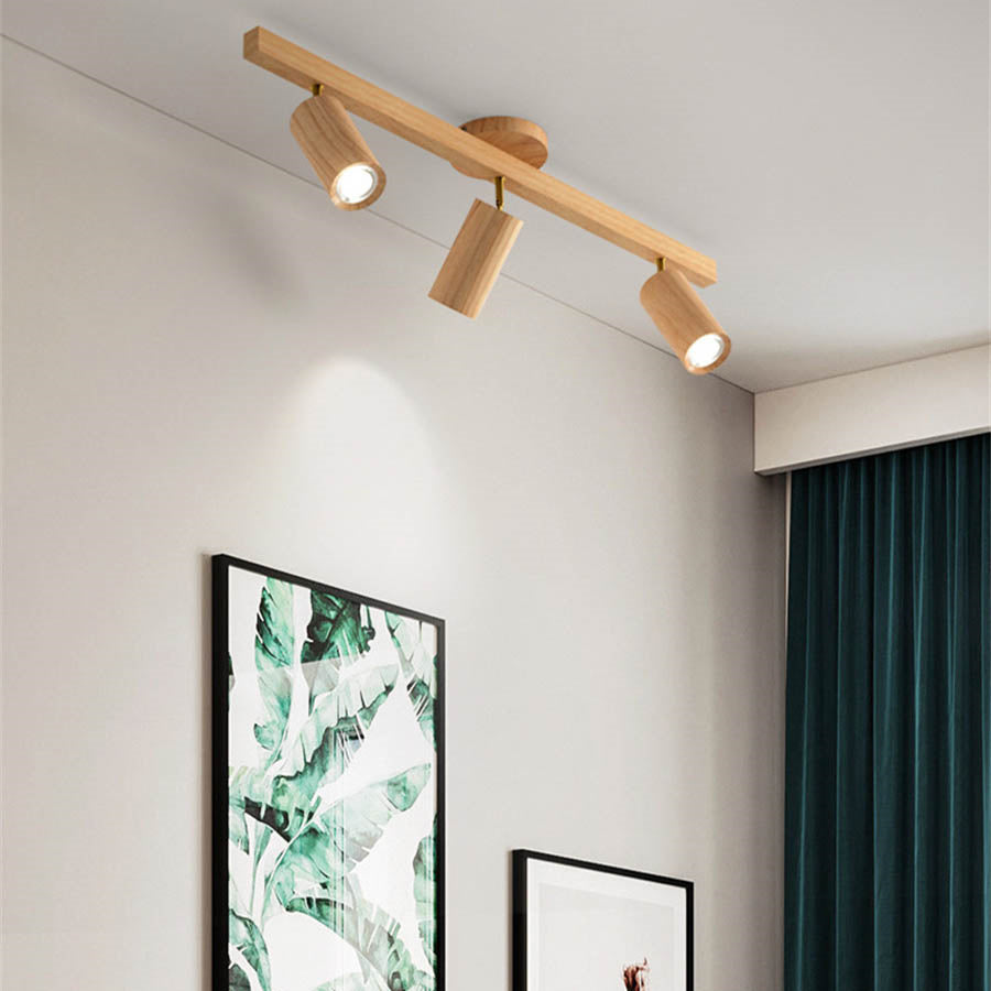 Royelux Oak Wood LED Ceiling Spotlight – Adjustable Modern Sustainable Lamp