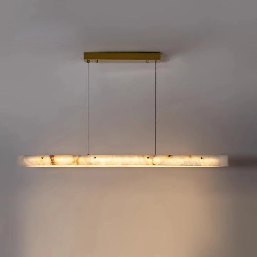 Royelux Modern Marble Linear Chandelier for Kitchen Island & Dining Room