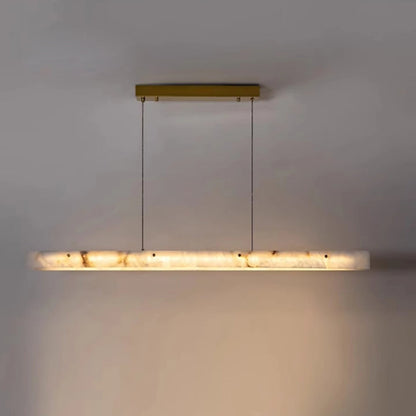 Royelux Modern Marble Linear Chandelier for Kitchen Island & Dining Room