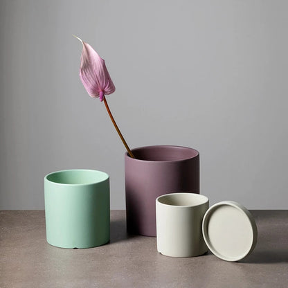 Royaleva All The Bright Colors Planter with Saucer Set